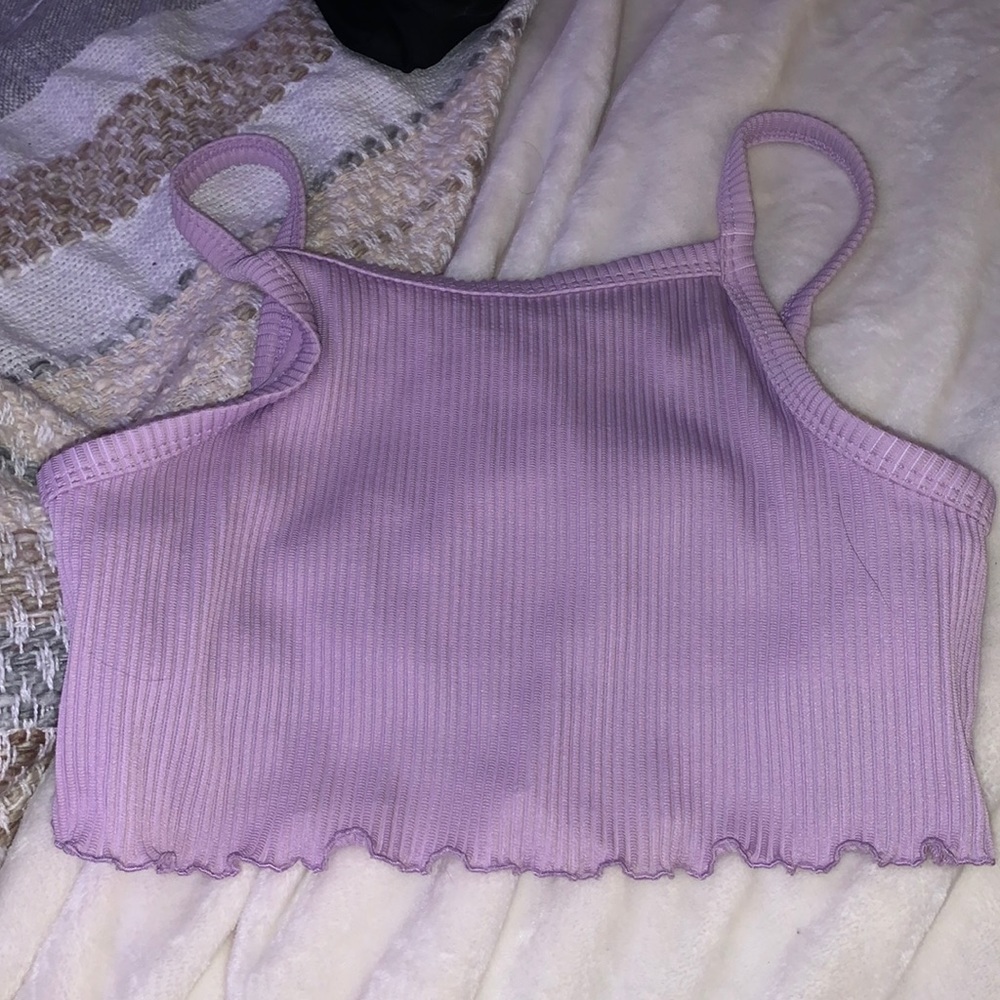 Purple Hollister Bikini Top